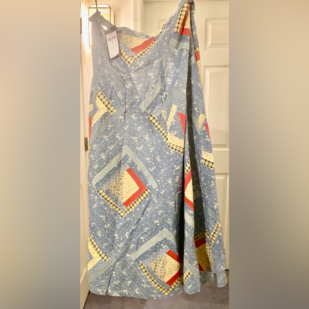 American Boho Prairie Style Polo Ralph Lauren Patchwork Midi Skirt. NWT.